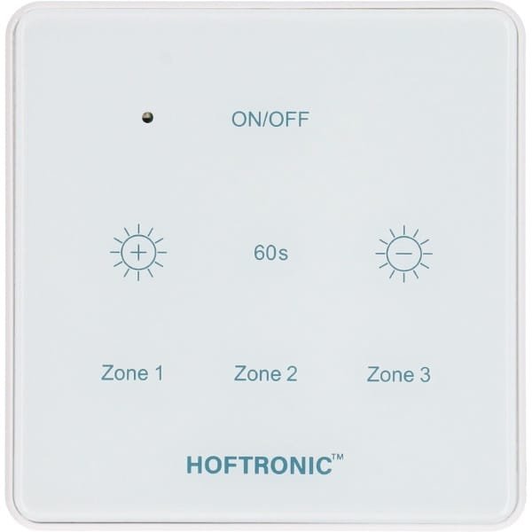 LED Muurdimmer Touchscreen - Draadloos - Touchpaneel - Geschikt voor 12V verandaverlichting - 3 kanaals - Op batterij - Wit