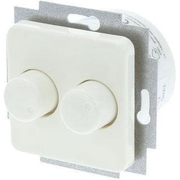 Dimmer voor 230V gloeilampen, 230V halogeen verlichting. Dimvermogen 2x 20 tot 150 Watt