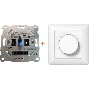 LED Pro dimmer - universel - 0-150 watt - inbouw - inclusief afdekplaat