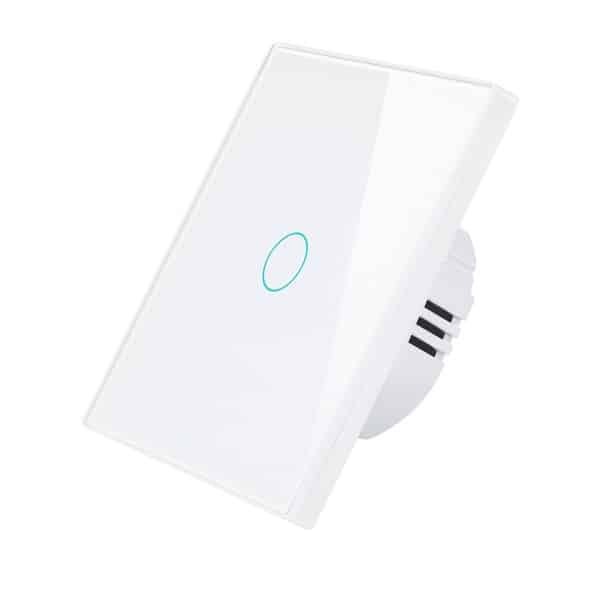 Smart WiFi LED Dimmer - Glazen Schakelaar - Wit - 1 Lichtpunt - TrueLED