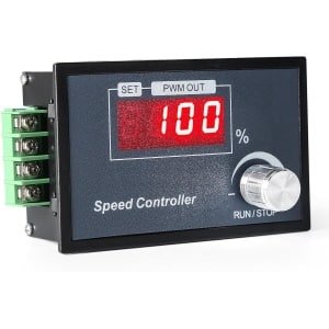 Speed Controller - DC 6-60V - 12V 24V 36V 48V - 30A PWM - Motor Speed Controller - Adjustable Stepless Voltage Regulator - Dimmer Governor met Rotary Knob en LED Display