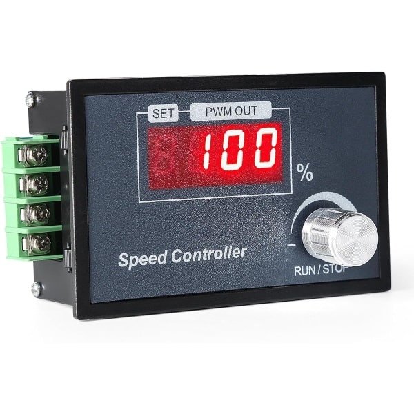 Speed Controller - DC 6-60V - 12V 24V 36V 48V - 30A PWM - Motor Speed Controller - Adjustable Stepless Voltage Regulator - Dimmer Governor met Rotary Knob en LED Display