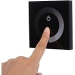 Touch Panel Dimmer Wandschakelaar Controller LED Light Strip DC 12V-24V Zwart