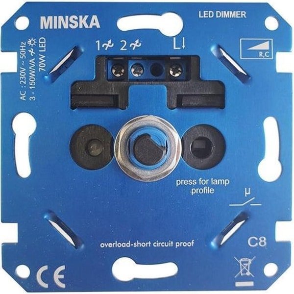 Tradim - LED dimmer inbouw 3-70W - Universeel - Fase afsnijding - 5 jaar garantie