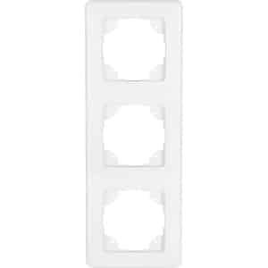 Afdekframe 3-voudig voor schakelmateriaal, Arctisch Wit