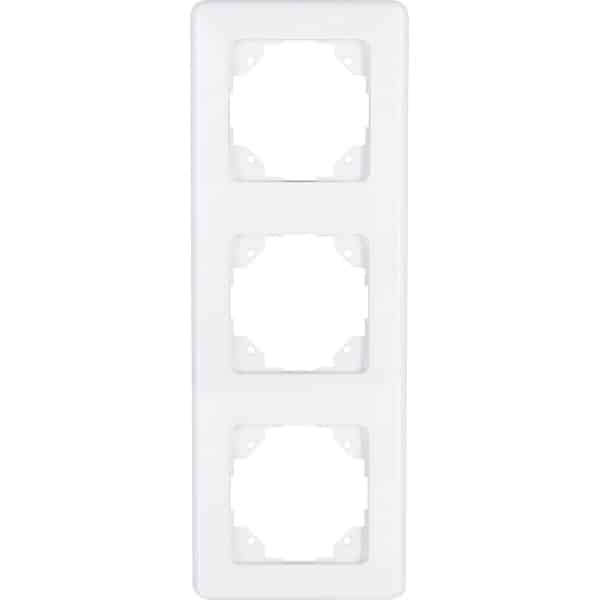 Afdekframe 3-voudig voor schakelmateriaal, Arctisch Wit