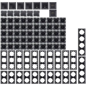 Complete Set Wandcontactdozen en Schakelmateriaal 94-Delig Inbouw Antraciet