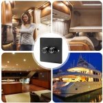 DC12V-24V LED-dimmer: dubbele RV-dimmer 120W 5A PWM 2-weg draaischakelaar voor camper/camper/boot/vrachtwagen LED-strips caravan