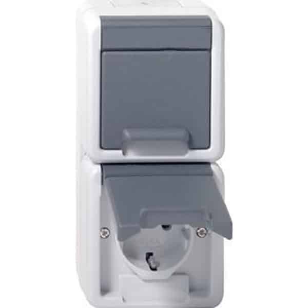 Gira Spatwaterdichte Opbouwcontactdoos (WCD-schakelmateriaal) - 078030 - E2TUQ