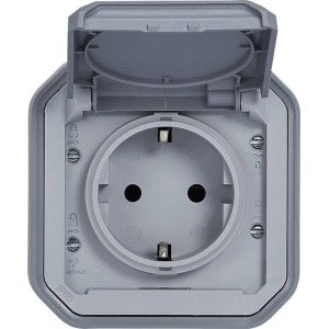 Legrand 069730L Compleet Spatwaterdicht schakelmateriaal Plexo Grijs 1 stuk(s)