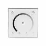 Luxe Touch Dimmer Wandpaneel - Dual White LED Controller - Glas - 86x86x36mm - 12V/24V - Voor Warm & Koud Wit - 288W