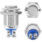 Moment Switch 12v - Waterdicht - 12mm - Momentary Push Button