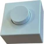 PLIEGER universele opbouwdimmer - 60 tot 300 W - Voor 230V verlichting en halogeenverlichting zonder trafo - draai/uit - WIT