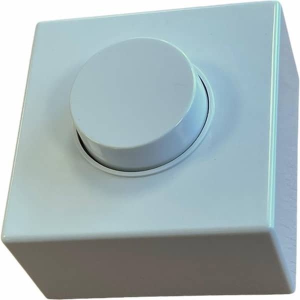 PLIEGER universele opbouwdimmer - 60 tot 300 W - Voor 230V verlichting en halogeenverlichting zonder trafo - draai/uit - WIT