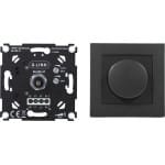 Q-Link dimmer LED - RC - druk-wissel - 1-150W - afdek element - zwart