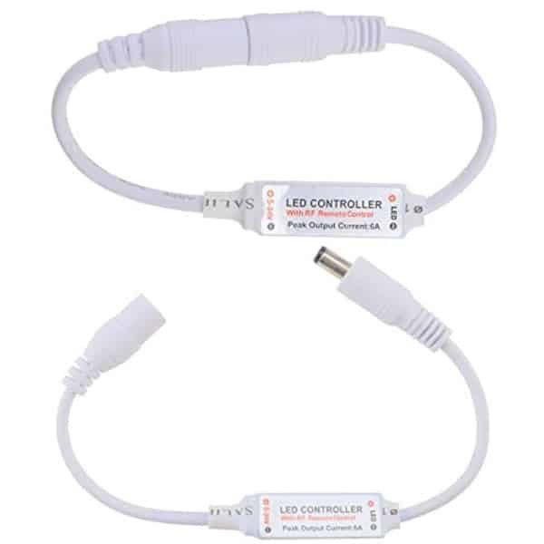 RF Draadloze Afstandsbediening Voor Enkele Kleur Strip Licht LED DC 12 V 12A Mini In-line Dimmer Schakelaar