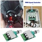 2 stuks PWM DC-motor snelheidsregelaars 12V-24V 10A ventilatormotor dimmer snelheidsregelaar 50x32x16mm voor ventilatormotor snelheidsregeling LED-verlichting