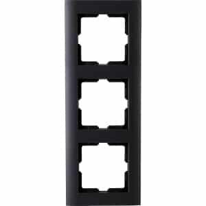 3-Weg Afdekraam Zwart Mat Oppervlak voor Schakelmateriaal