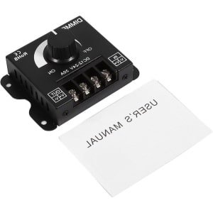 30A LED Switch Dimmer PWM Controller Metal Dimmable LED Dimmer Manual Control for Strip Light Single color 3.3x2.6x0.8inch - Dimmer Controller for LED Strip Light .