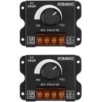 Dimmer voor LED-strip DC 12 V-24 V 30 A 360 W PWM-controller voor helderheidsinstelling aan/uit schakelaar - zwart aluminium behuizing (2 stuks)