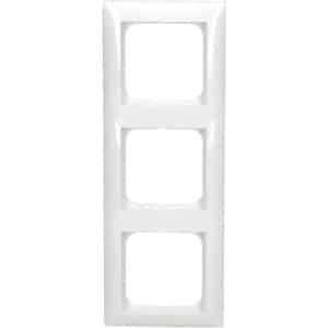 Driefoudig afdekraam voor schakelmateriaal in alpinewit