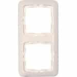 Dubbel afdekraam voor schakelmateriaal, 2-voudig, zuiver wit