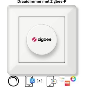 Freelux Draaiknop | Led Dimmer | Zigbee 3.0 | 230VAC - 500VA/2,1A | Zuiver wit glans