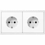 Jung LS990 wandcontactdoos (WCD-schakelmateriaal) - LS1520-2WW - E2U6N