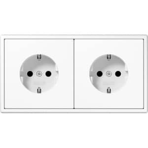 Jung LS990 wandcontactdoos (WCD-schakelmateriaal) - LS1520-2WW - E2U6N