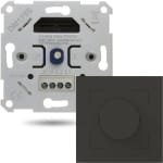 LED Dimmer - 3-200W - Universele LED Dimmer Inclusief Afdekplaat Zwart - Led Dimmer Inbouw - Dimmer Schakelaar - Dimmer afdekraam