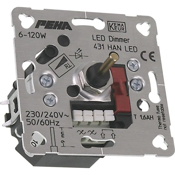 Peha Dimmer Inbouw Led 6-60W Univ 1207 Druk-Wiss Ele