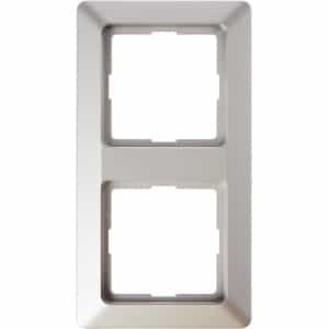 Afdekraam 2-voudig voor schakelmateriaal, Kleur Staal