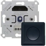 LED Dimmer - 3-200W - Universele LED Dimmer Inclusief Afdekplaat Zwart - Led Dimmer Inbouw - Dimmer Schakelaar - Dimmer afdekraam