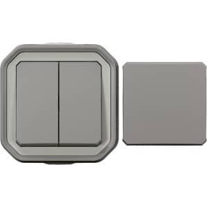 Legrand 069719L Compleet Spatwaterdicht schakelmateriaal Plexo Grijs 1 stuk(s)