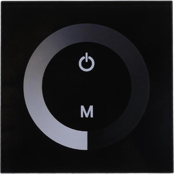 Single Color Touch Panel Dimmer Wall Switch Controller LED Light Strip DC 12V-24V (Black) - Dimmer for LED Lights - HTML Content Needed .