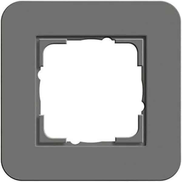Afdekraam E3 - Afdekplaat Schakelmateriaal - Wandafwerking - Onbreekbaar materiaal - 1-voudig - Donkergrijs/antraciet
