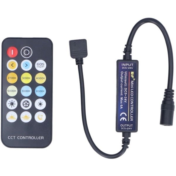 Allecto - LED Dimmer Controller - Mini CCT/RGB Controller - Draadloze Afstandsbediening - Geschikt voor Gezin - Ideaal voor Perfect voor Sfee... Allecto - LED Dimmer Controller - Mini CCT/RGB Controller - Draadloze Afstandsbediening - Geschikt voor Gezin - Ideaal voor Perfect voor Sfee...