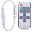 Allecto - RF Wireless Remote Control - Mini Dimmer Switch - Ultra Slim Design - Zwart - LED Strip Licht - Draadloze bediening - Geschikt voor 5-24V