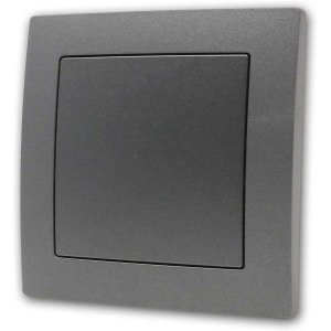 Blinddoek paneel - Afdekpaneel frame - Schakelmateriaal afdekken - Enkel frame ontwerp - 80x80mm - Antraciet