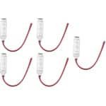 Dailygoods - 5 Stks 4Pin Mini RGB LED Dimmer Controller - Helderheid Verstelbare Dimmer - 12V naar 24V - Geschikt voor RGB Lichtstrips - Binnengebruik