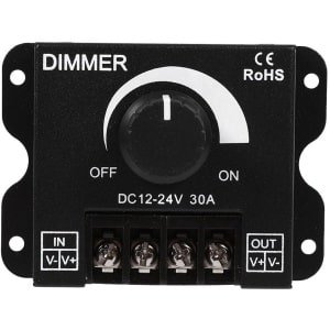 Dailygoods - Dailygoody - Led Schakelaar Dimmer - Dimmer Controller - Verstelbare Helderheid Lichtschakelaar - 12v-24v - Voor Led Strip Licht - 30a