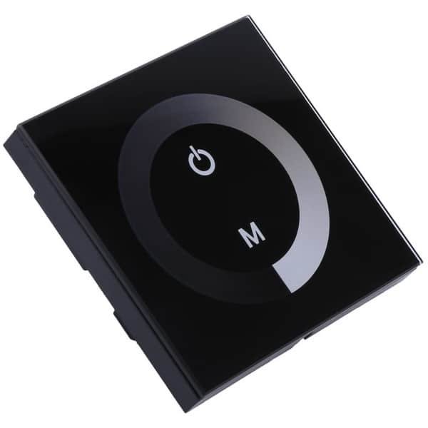 Dailygoods - Dailygoody - Touch Panel Dimmer - LED Dimmer - Eenvoudig te installeren - Zwart - Lichtschakelaar - Ideaal voor binnen en buiten gebruik - Voor enkele