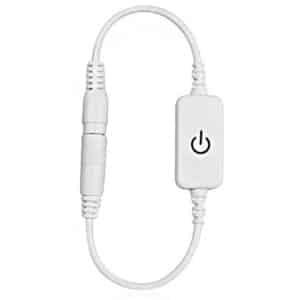 Dailygoody - Mini LED Dimmer - Aanraakschakelaar - Eenvoudige bediening - Wit - Helderheidsregelaar - Geschikt voor eenkleurige LED Strips - Mode