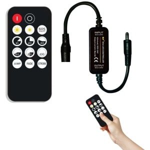 Dailygoody - Mini RF afstandsbediening - LED dimmer controller - 14 toetsen - Draadloze bediening - Multifunctioneel - Geschikt voor diverse LED toepa..