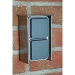 Dubbel Stopcontact Buiten RVS IP55 met Schakelmateriaal - Weerbestendig Tuinstopcontact