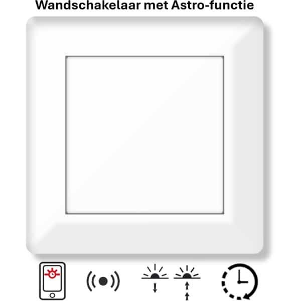 Freelux LED Dimmer | Astro-schakelklok met app | 230VAC - 0-300Watt | 2-polig | Inbouw | Stopcontact | Buitenverlichting | Signaal wit glans Freelux LED Dimmer | Astro-schakelklok met app | 230VAC - 0-300Watt | 2-polig | Inbouw | Stopcontact | Buitenverlichting | Signaal wit glans