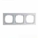 Gira E2 Afdekraam 3-voudig - Aluminium mat (System 55) - Schakelmateriaal - 021325