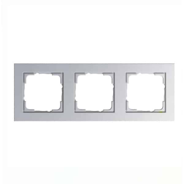 Gira E2 Afdekraam 3-voudig - Aluminium mat (System 55) - Schakelmateriaal - 021325 Gira E2 Afdekraam 3-voudig - Aluminium mat (System 55) - Schakelmateriaal - 021325