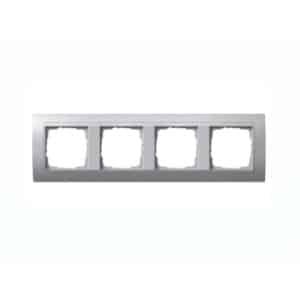 Gira Event Afdekraam 4-voudig - Aluminium Mat - Schakelmateriaal - Systeem 55 - 021436