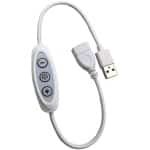Han-Bar® USB Dimmer Schakelaar voor LED Strip Licht - 5V - 8 Helderheidsniveaus - Wit - 1 Stuks